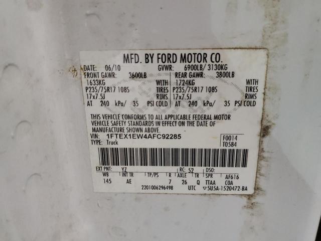 Photo 11 VIN: 1FTEX1EW4AFC92285 - FORD F150 SUPER 