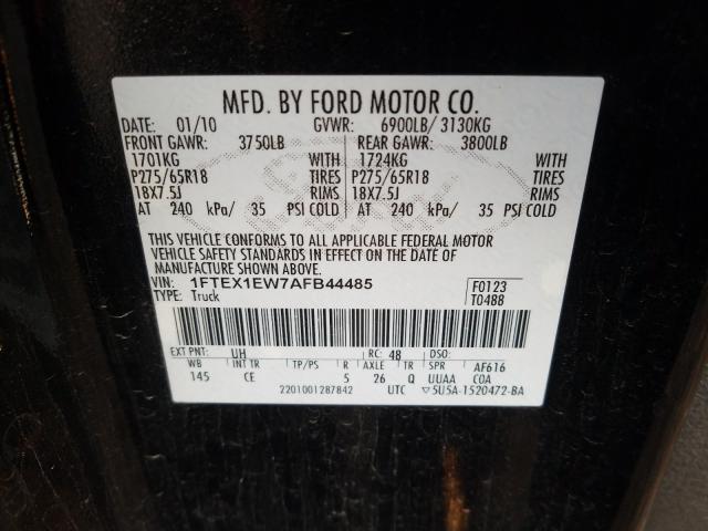 Photo 9 VIN: 1FTEX1EW7AFB44485 - FORD F150 SUPER 