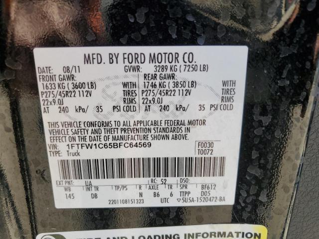 Photo 11 VIN: 1FTFW1C65BFC64569 - FORD F150 SUPER 