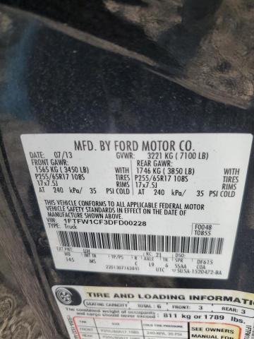 Photo 11 VIN: 1FTFW1CF3DFD00228 - FORD F150 SUPER 