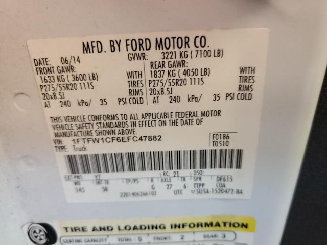 Photo 9 VIN: 1FTFW1CF6EFC47882 - FORD F150 SUPER 