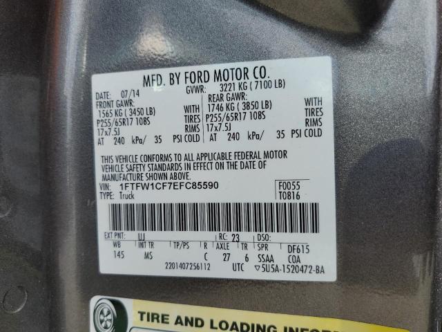 Photo 11 VIN: 1FTFW1CF7EFC85590 - FORD F150 SUPER 