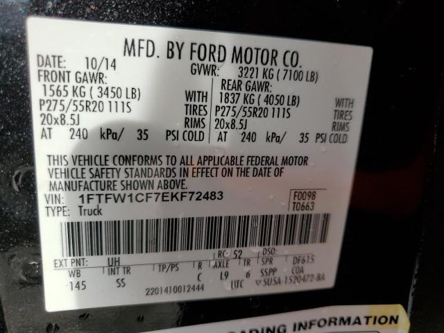 Photo 12 VIN: 1FTFW1CF7EKF72483 - FORD F150 SUPER 