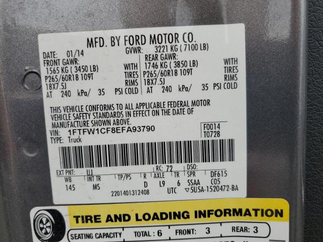 Photo 11 VIN: 1FTFW1CF8EFA93790 - FORD F-150 