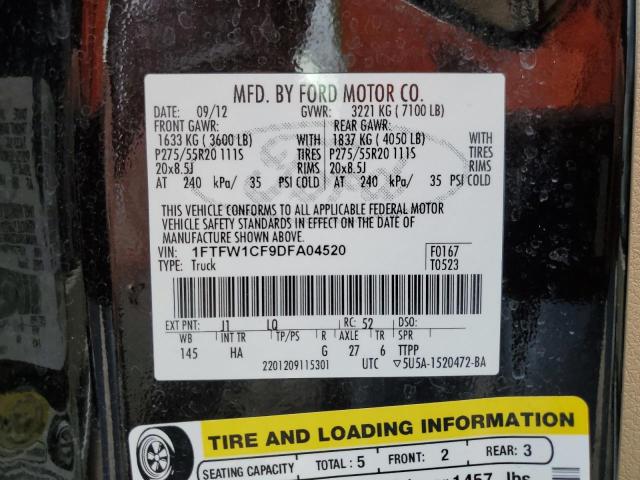 Photo 11 VIN: 1FTFW1CF9DFA04520 - FORD F-150 