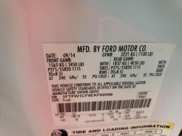 Photo 11 VIN: 1FTFW1CF9EKF69598 - FORD F-150 