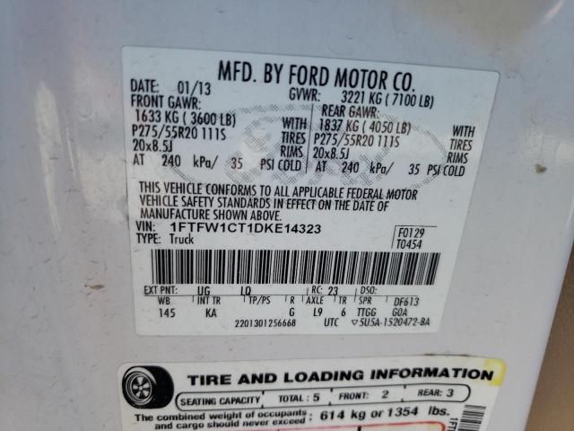 Photo 11 VIN: 1FTFW1CT1DKE14323 - FORD F150 SUPER 