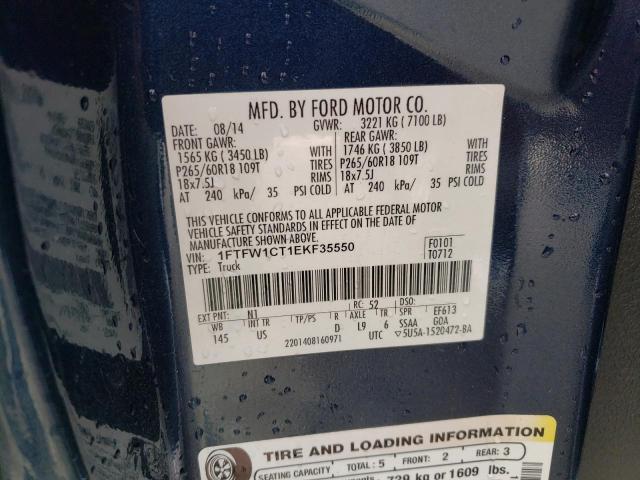 Photo 12 VIN: 1FTFW1CT1EKF35550 - FORD F150 SUPER 