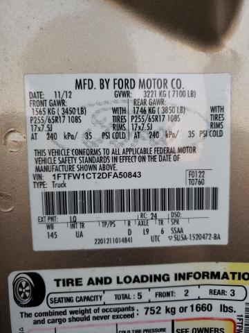 Photo 11 VIN: 1FTFW1CT2DFA50843 - FORD F-150 