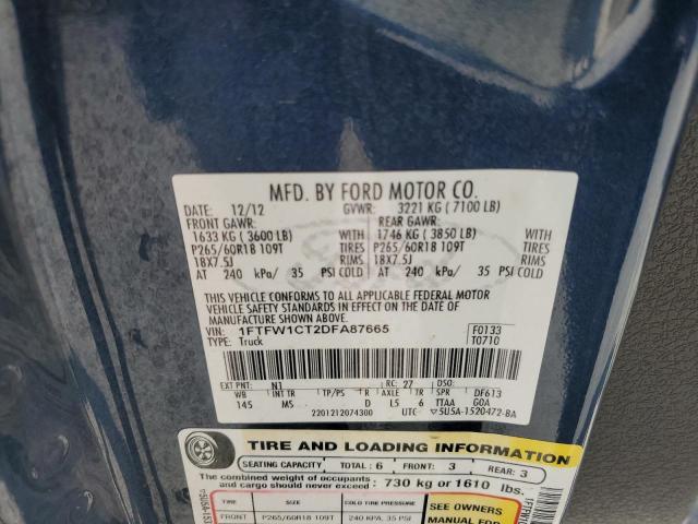 Photo 11 VIN: 1FTFW1CT2DFA87665 - FORD F150 SUPER 