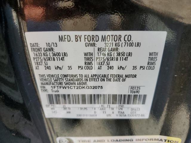 Photo 9 VIN: 1FTFW1CT2DKG32075 - FORD F150 SUPER 