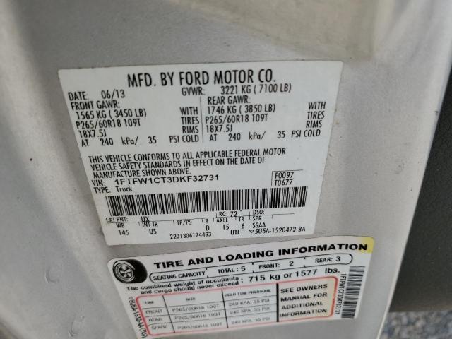 Photo 11 VIN: 1FTFW1CT3DKF32731 - FORD F-150 