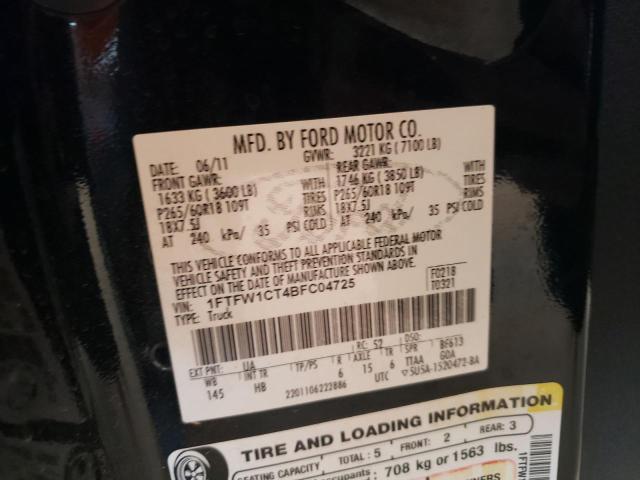 Photo 9 VIN: 1FTFW1CT4BFC04725 - FORD F150 SUPER 