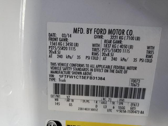 Photo 9 VIN: 1FTFW1CT5EFB31384 - FORD F150 SUPER 