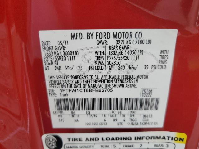 Photo 11 VIN: 1FTFW1CT6BFB62705 - FORD F-150 