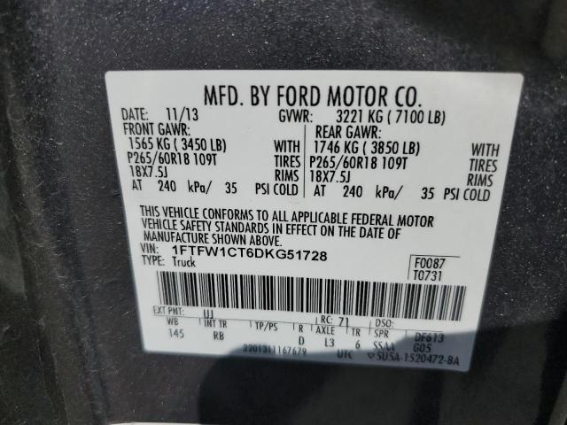 Photo 11 VIN: 1FTFW1CT6DKG51728 - FORD F150 SUPER 