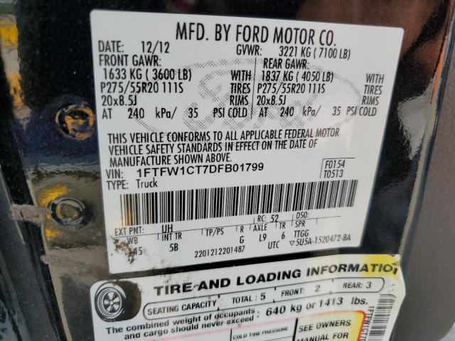 Photo 11 VIN: 1FTFW1CT7DFB01799 - FORD F-150 