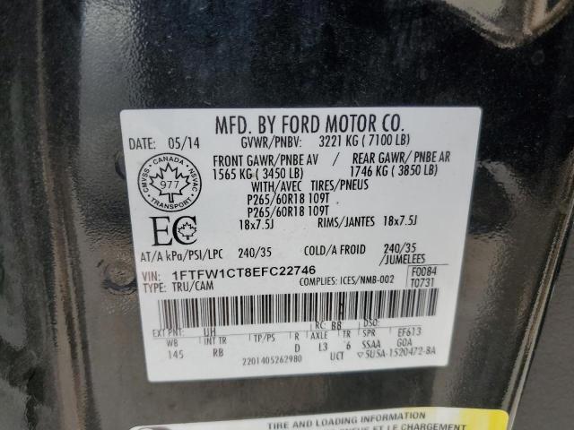 Photo 11 VIN: 1FTFW1CT8EFC22746 - FORD F150 SUPER 