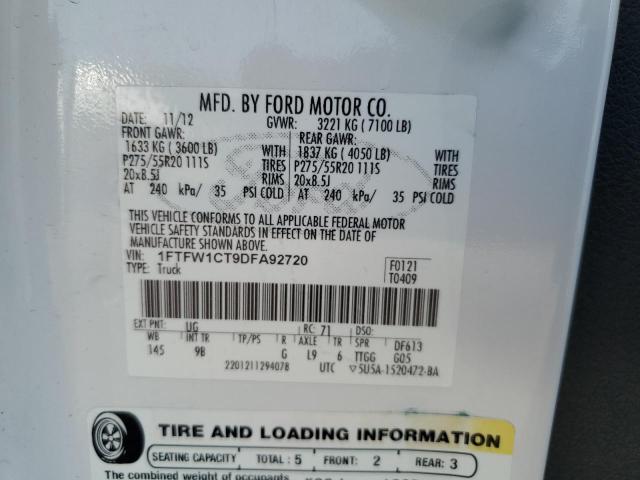 Photo 11 VIN: 1FTFW1CT9DFA92720 - FORD F150 SUPER 