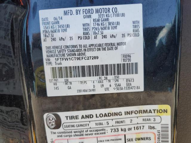 Photo 11 VIN: 1FTFW1CT9EFC27289 - FORD F150 SUPER 