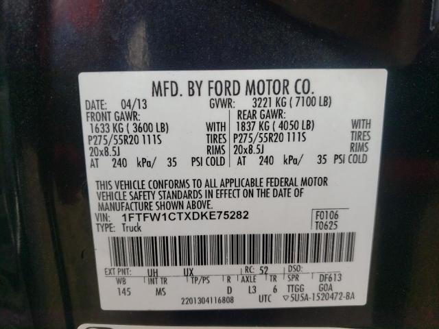 Photo 11 VIN: 1FTFW1CTXDKE75282 - FORD F150 SUPER 