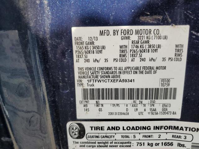 Photo 11 VIN: 1FTFW1CTXEFA59341 - FORD F150 SUPER 