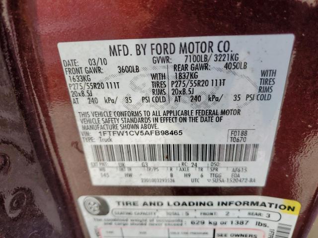 Photo 11 VIN: 1FTFW1CV5AFB98465 - FORD F150 SUPER 