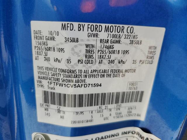 Photo 11 VIN: 1FTFW1CV5AFD71594 - FORD F-150 