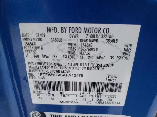 Photo 12 VIN: 1FTFW1CV6AFA12478 - FORD F-150 