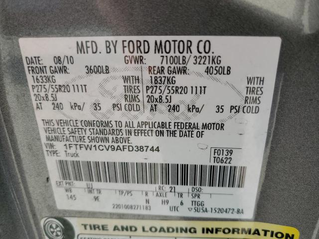 Photo 9 VIN: 1FTFW1CV9AFD38744 - FORD F150 SUPER 