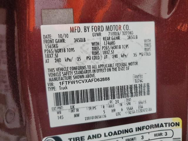 Photo 11 VIN: 1FTFW1CVXAFD62888 - FORD F150 SUPER 