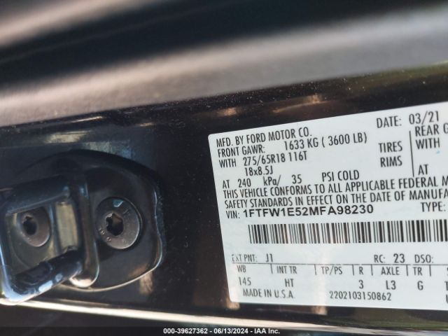 Photo 8 VIN: 1FTFW1E52MFA98230 - FORD F-150 