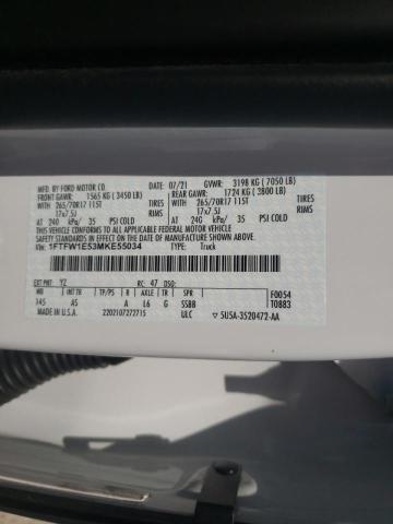 Photo 9 VIN: 1FTFW1E53MKE55034 - FORD F150 SUPER 