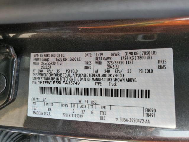 Photo 12 VIN: 1FTFW1E55LFA35749 - FORD F150 SUPER 