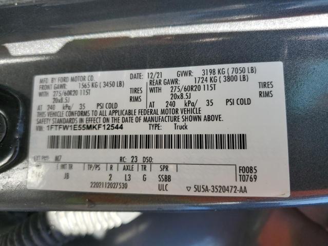 Photo 11 VIN: 1FTFW1E55MKF12544 - FORD F-150 