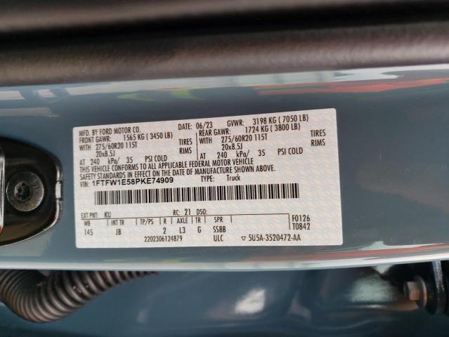 Photo 12 VIN: 1FTFW1E58PKE74909 - FORD F-150 