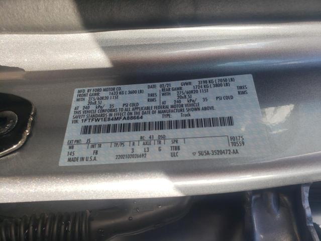 Photo 9 VIN: 1FTFW1E84MFA88664 - FORD F150 SUPER 