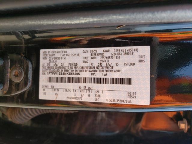 Photo 12 VIN: 1FTFW1E88NKE58295 - FORD F150 SUPER 