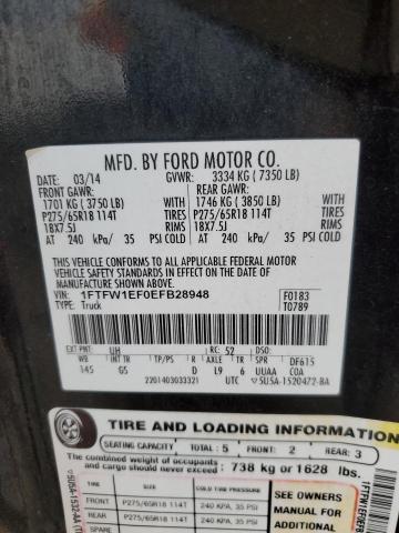 Photo 9 VIN: 1FTFW1EF0EFB28948 - FORD F150 SUPER 