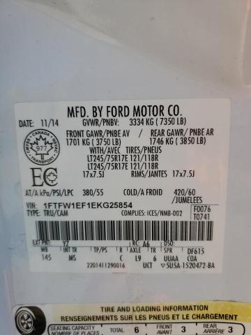 Photo 11 VIN: 1FTFW1EF1EKG25854 - FORD F150 SUPER 