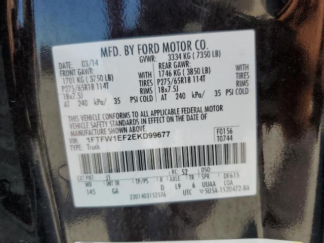 Photo 11 VIN: 1FTFW1EF2EKD99677 - FORD F150 SUPER 