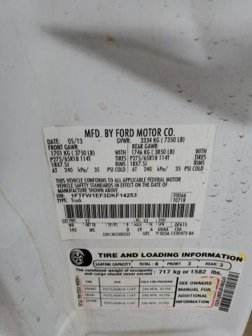 Photo 11 VIN: 1FTFW1EF3DKF14253 - FORD F150 SUPER 