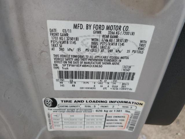 Photo 11 VIN: 1FTFW1EF4BKD33630 - FORD F150 SUPER 