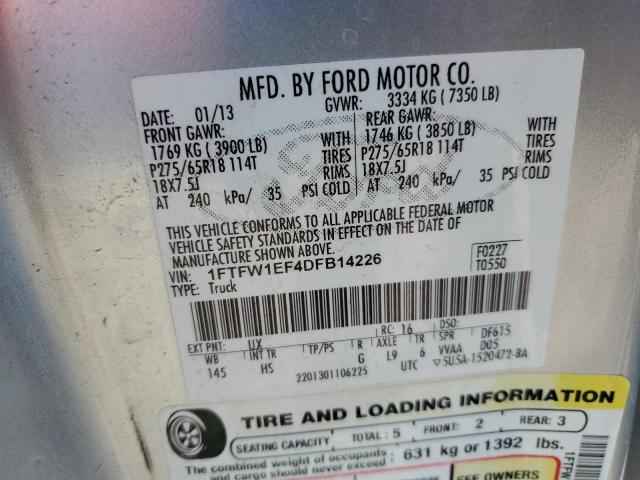 Photo 11 VIN: 1FTFW1EF4DFB14226 - FORD F150 SUPER 