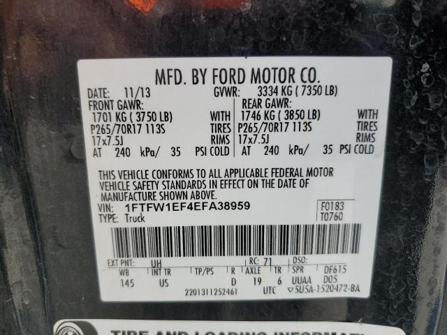 Photo 11 VIN: 1FTFW1EF4EFA38959 - FORD F150 SUPER 