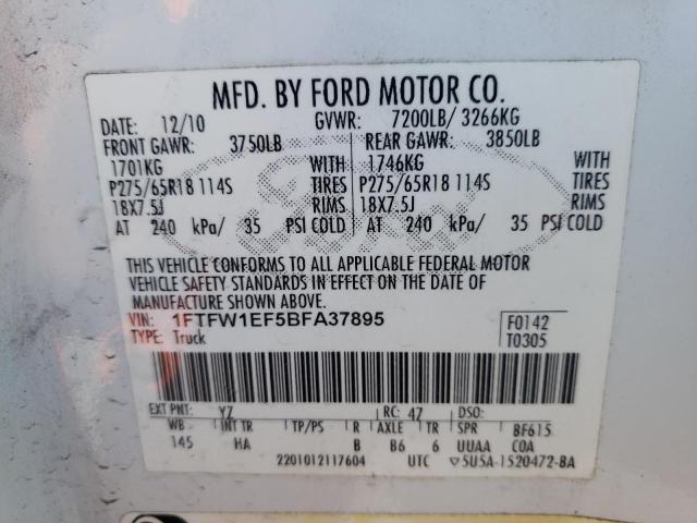 Photo 11 VIN: 1FTFW1EF5BFA37895 - FORD F-150 