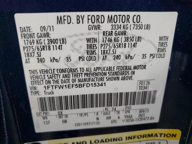 Photo 11 VIN: 1FTFW1EF5BFD15341 - FORD F-150 