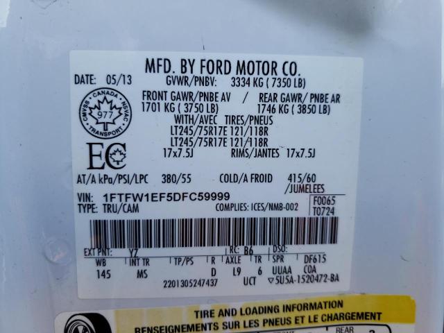 Photo 11 VIN: 1FTFW1EF5DFC59999 - FORD F150 SUPER 