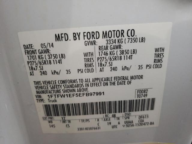 Photo 9 VIN: 1FTFW1EF5EFB97991 - FORD F150 SUPER 