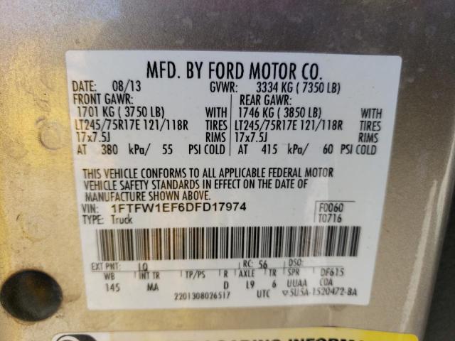 Photo 11 VIN: 1FTFW1EF6DFD17974 - FORD F150 SUPER 